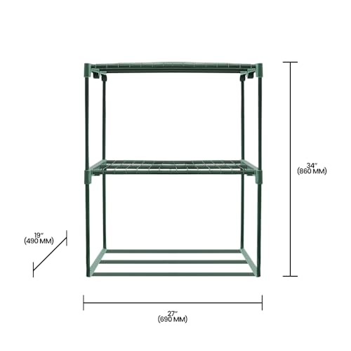Zenport SH3222A 3-Tier Greenhouse Plant Growing Rack, Black - Image 5
