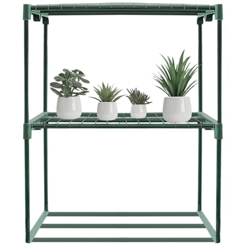 Zenport SH3222A 3-Tier Greenhouse Plant Growing Rack, Black - Image 3
