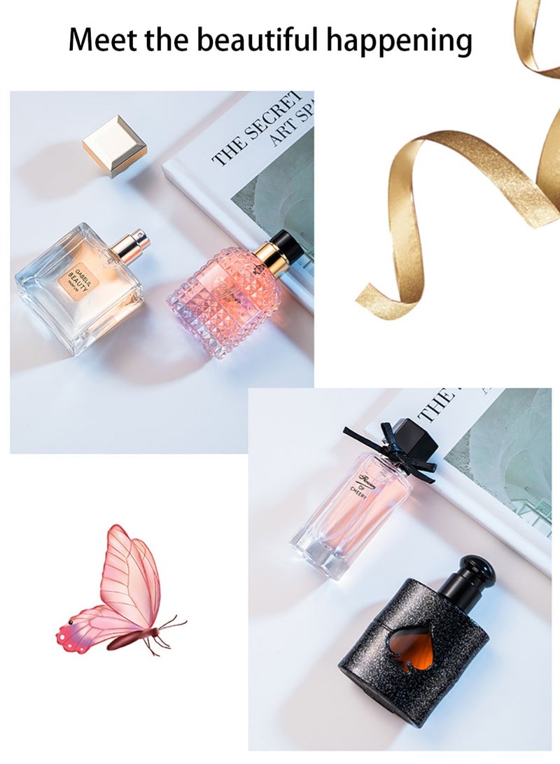 طقم هدايا عطر للنساء، 4 قطع طقم عطر هدايا العطلات لها، عطر زهور منعش طويل الأمد، طقم عطر للسيدات للمواعدة، عيد الميلاد، هدية لصديقة، أو دو بارفان للنساء - Image 5