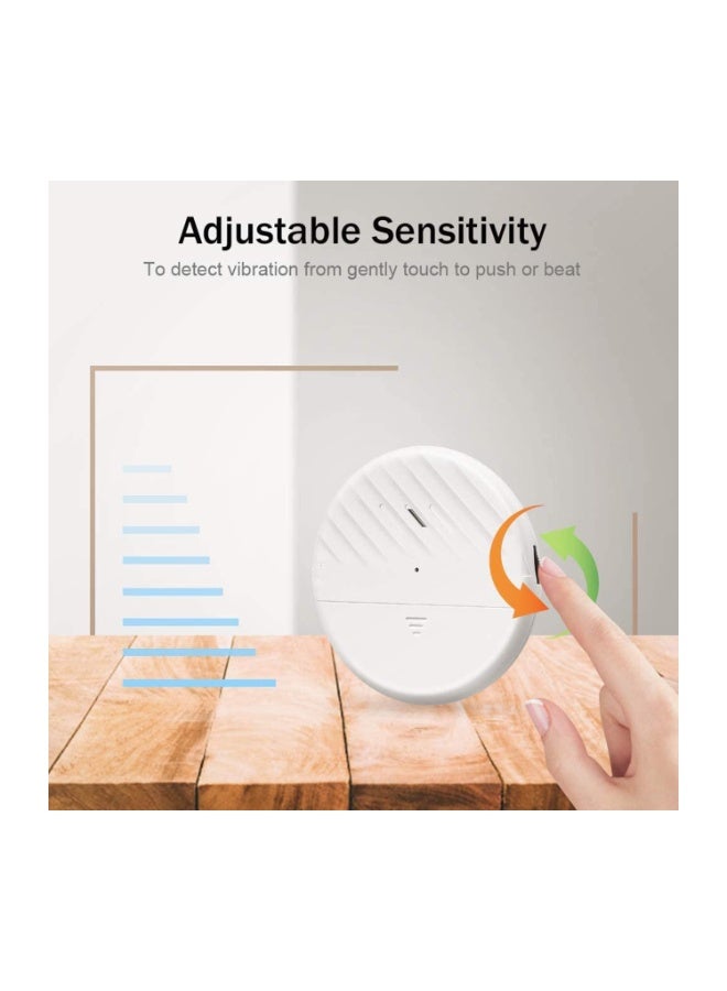 wsdcam Door and Window Alarm Home Hotel Burglar Alarm Sensor Slim Vibration Sensor Alarm 6PCS - Image 3