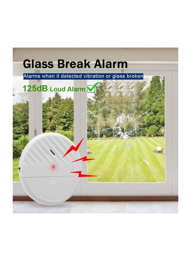 wsdcam Door and Window Alarm Home Hotel Burglar Alarm Sensor Slim Vibration Sensor Alarm 6PCS - Image 2