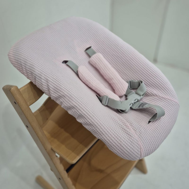 Gembebe Cotton Cover Sheet Compatible with Stokke Tripp Trapp High Chair Newborn Set Baby Pink - Image 2