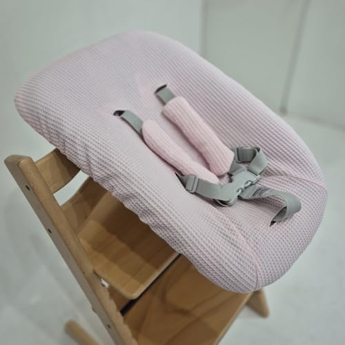 Gembebe Cotton Cover Sheet Compatible with Stokke Tripp Trapp High Chair Newborn Set Baby Pink - Image 1