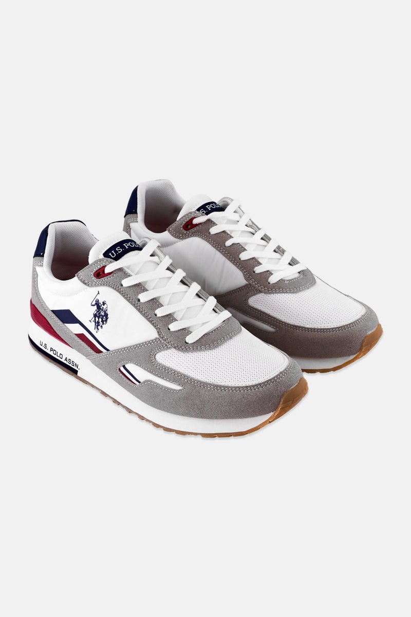 U.S. Polo Assn. Men Eco Suede-Textile Lace Up Casual Shoes, Multicolor  - Image 1