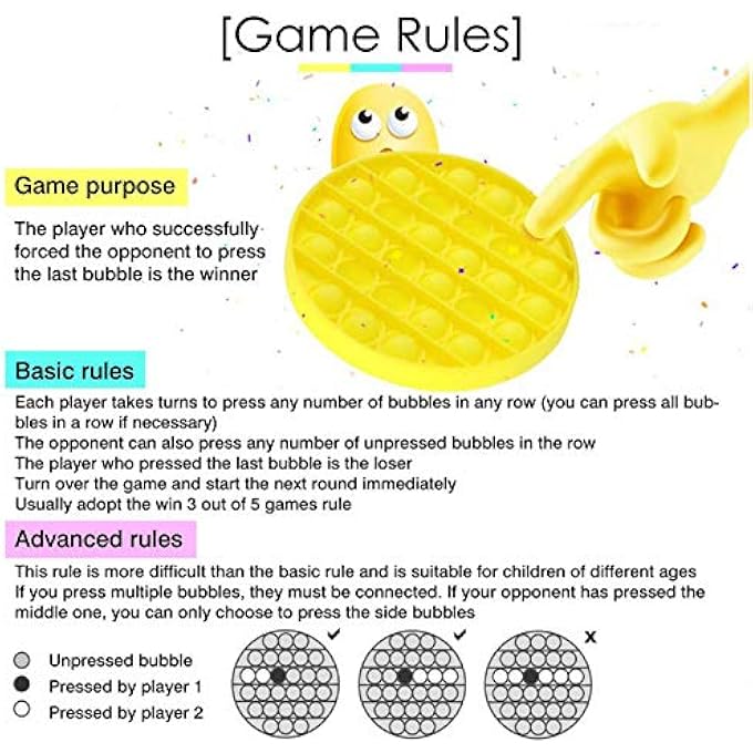 DODO Push pop pop Bubble Sensory Fidget Toy,Autism Special Needs Stress Reliever Silicone Stress Reliever Toy,Squeeze Sensory Toy (3PCS-ABC) - Image 4