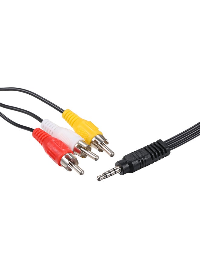 3.5mm Jack To 3 RCA Male AV Cable Multicolour - Image 2