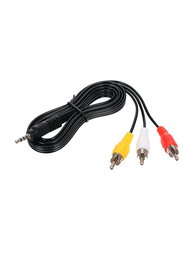 3.5mm Jack To 3 RCA Male AV Cable Multicolour - Image 1