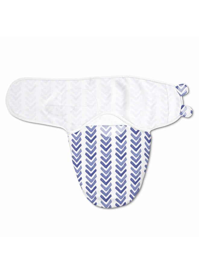 SwaddleMe Luxe Easy Change Swaddle – Size Small/Medium, 0-3 Months, 2-Pack (Water Color Indigo) - Image 4