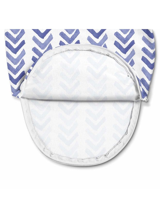 SwaddleMe Luxe Easy Change Swaddle – Size Small/Medium, 0-3 Months, 2-Pack (Water Color Indigo) - Image 5