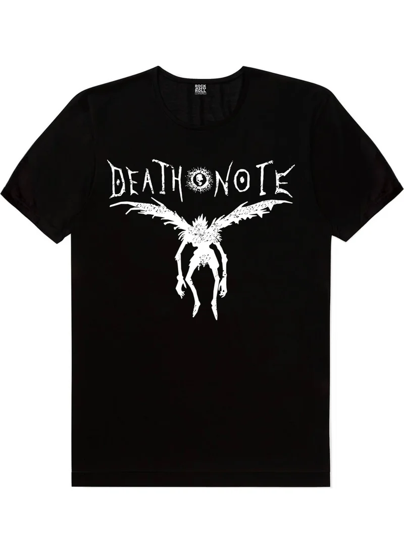 Rock&Roll Winged Note Black Short Sleeve Men's T-Shirt