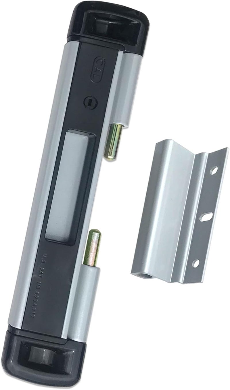 CAL DOUBLE-BOLT LOCK Double Bolt Lock for Sliding Glass Doors - Newly Patented - Advanced Technology to Keep Your Family Safe and Secure - High Security Lock - Virtually Burglar Proof (Silver) - Image 1