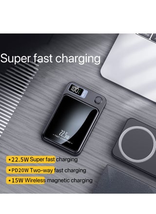 20000 mAh MagSafe Power Bank 20000mAh 22.5W Wireless Portable Charger PD 20W With UsB-C Port Fast Charging for MagSafe Battery Pack for iPhone 15 ProMax/iPhone 15/15 Plus/14/13/12 Series, Black - pzsku/ZC971C4F449DAAA8974A7Z/45/_/1731848227/bd730dda-508f-4f26-b7af-7ca7989d0b3c