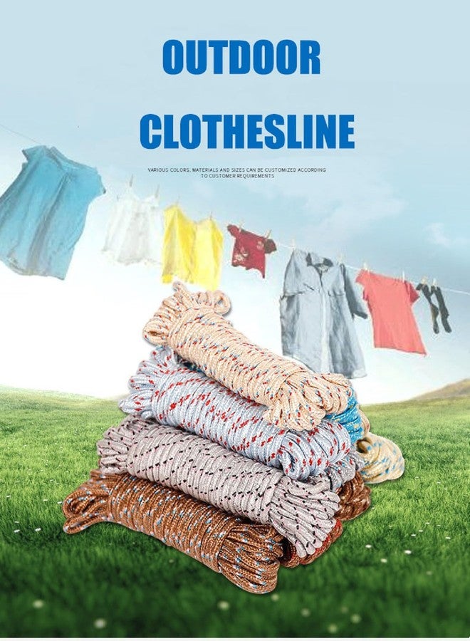 ABlue Clipper Heavy Duty Laundry Drying Clothesline 20 Meters Rope Portable Travel Nylon Cord Sturdy Clothes Line For Outdoor, Camping, Indoor, Crafting, Art Projects, Random Colour - Image 5