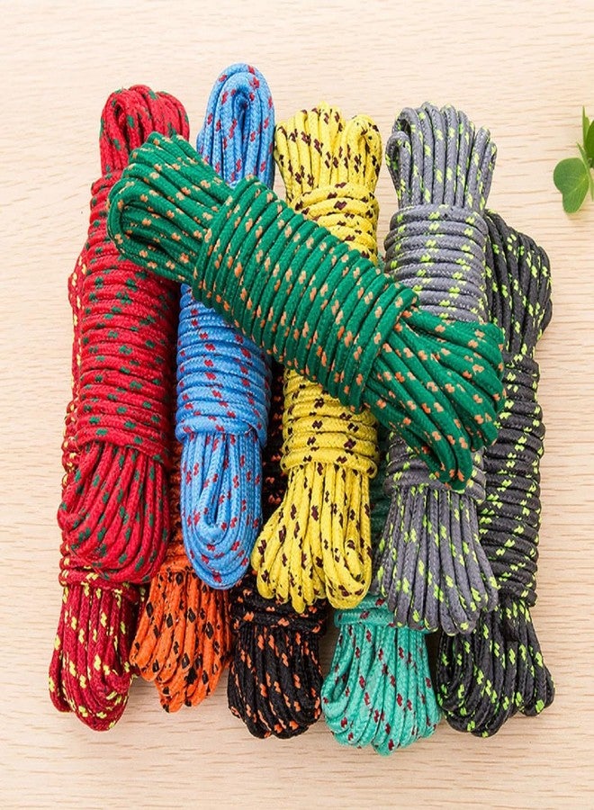 ABlue Clipper Heavy Duty Laundry Drying Clothesline 20 Meters Rope Portable Travel Nylon Cord Sturdy Clothes Line For Outdoor, Camping, Indoor, Crafting, Art Projects, Random Colour - Image 1