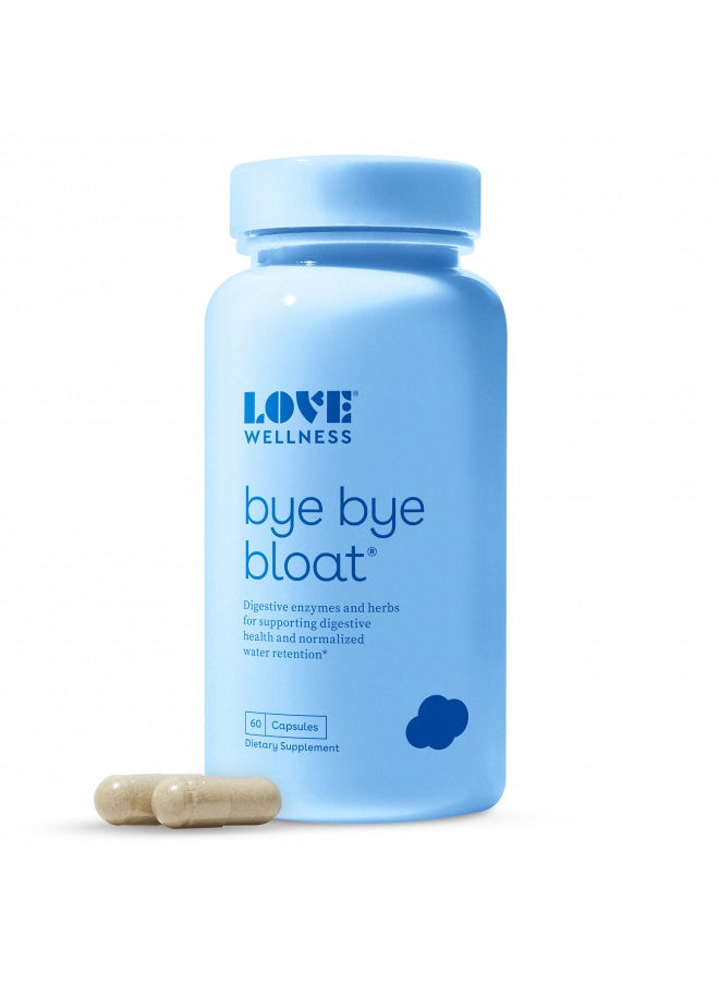 Love Wellness - Love Wellness Bye Bye Bloat, Digestive Enzymes Supplement - Bloating Relief for Women - Helps Reduce Water Retention, Gas Relief & Overall Digestive Health - with Fenugreek & Dandelion - Image 1