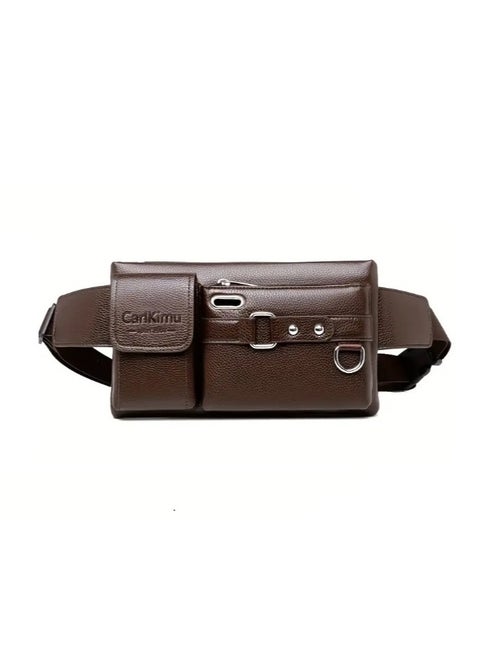 A Cross-Body Bag made of High-Quality Leather With 3 Main Pockets, large, medium and small, 24 x 13 Cm, For Going out, on Trips and Travel