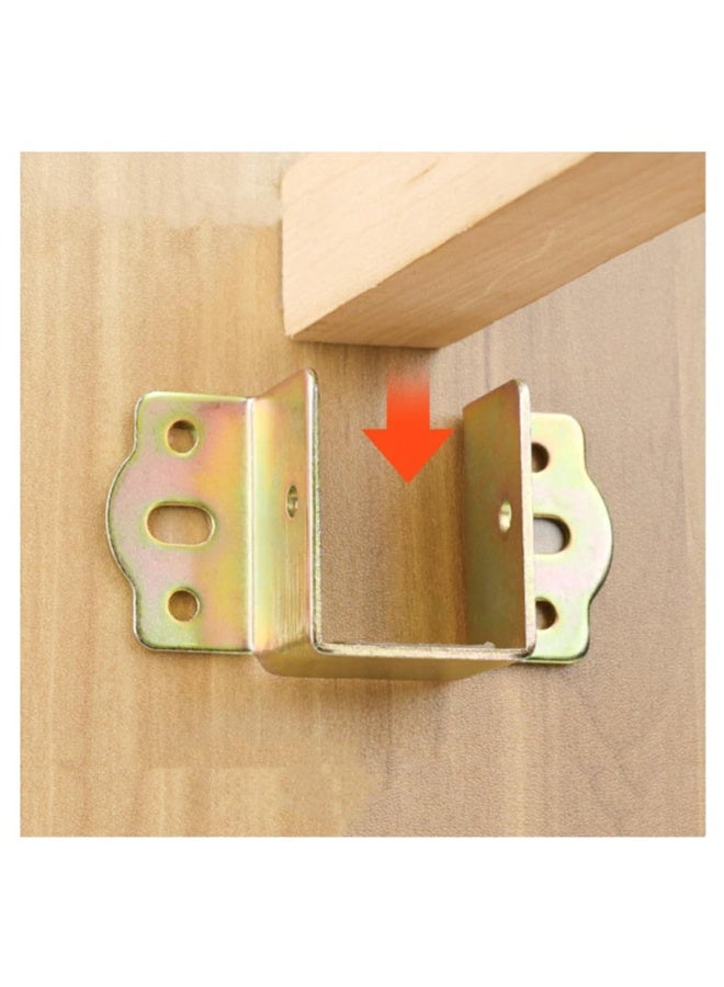 4PCS Bed Rail Fittings, Bed Hinge, 1.6 Inch Bed Frame Hardware, Bed Rail Brackets for Connecting to Wood, Headboards and Foot-Boards Included Screws - Image 3