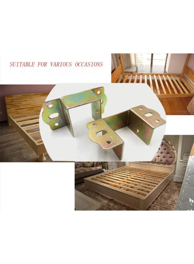 4PCS Bed Rail Fittings, Bed Hinge, 1.6 Inch Bed Frame Hardware, Bed Rail Brackets for Connecting to Wood, Headboards and Foot-Boards Included Screws - Image 5