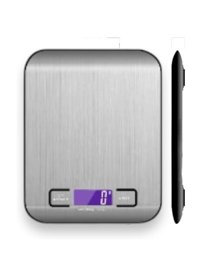 Beauenty Digital Scales 【5kg x 1g】 food diet postal kitchen scale measuring weight slim LCD display bahousehold scale stainless steel / 2 AAA Batteries included - Image 2