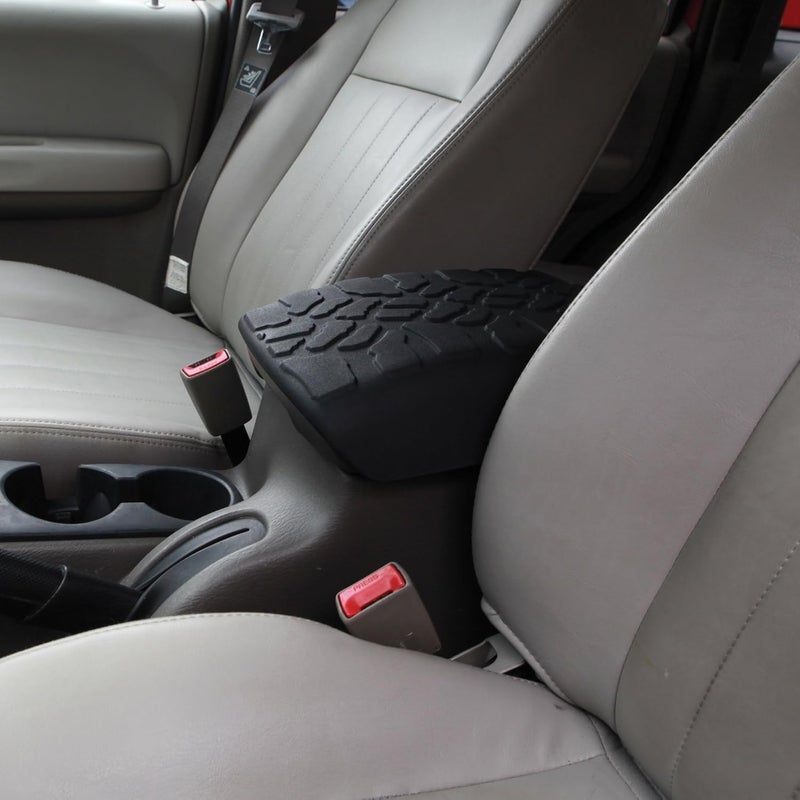 Boomerang Tire Tread ArmPad for 2002-2007 Jeep Liberty - Center Console Cover - Image 2
