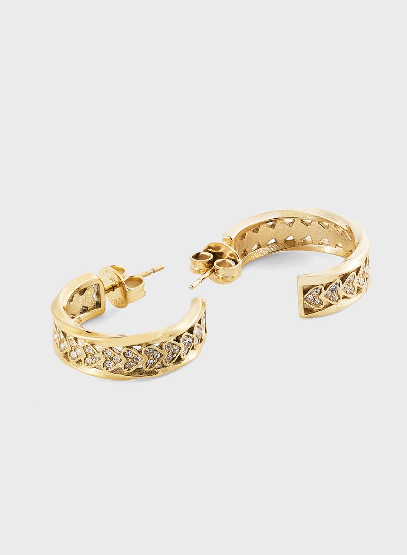 GUESS Heart Mini Hoop Earrings - Image 2