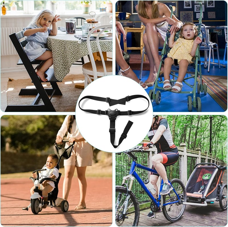 RUSUO Estand Silermaer Belt,Baby Safety Belt Adjustable 3 Point Harness Baby High Chair Straps Seat Belts for Child Kid Stroller High Chair - Image 5