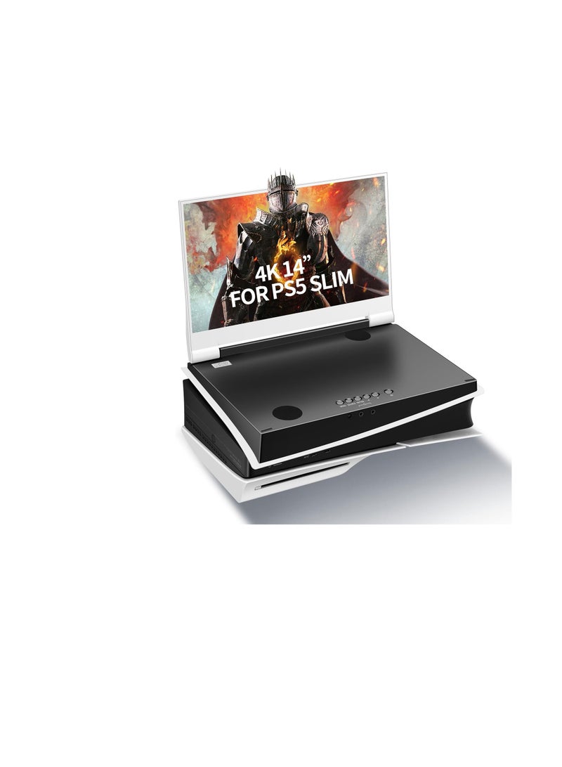G-STORY G-STORY 14" Inch IPS 4k 60Hz Portable Monitor Gaming Display Integrated with PS5 Slim(not Included) 3840×2160 with 2 HDMI Ports,FreeSync,Built-in 2 of Multimedia Stereo Speaker  - Image 1