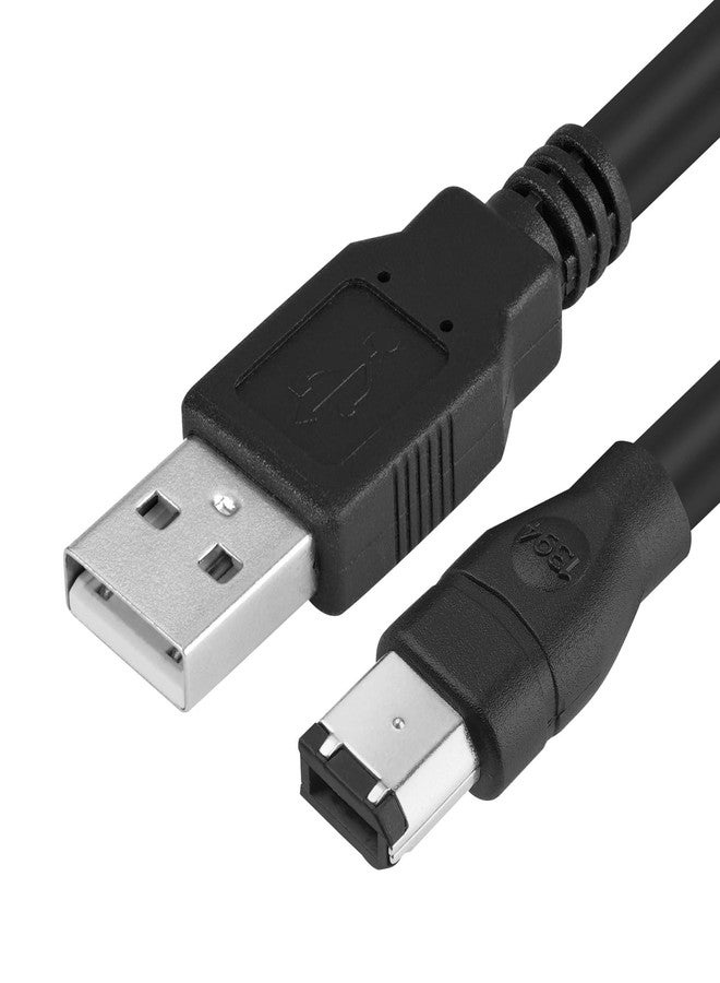 Herfair Firewire to USB Adapter Cable 6-Pin IEEE 1394 Male to USB 2.0 Male Converter Firewire 400 1394-a to USB A Connector Cord for Printer Scanner Hard Disk (Not Compatible with Sound Card) - Image 1