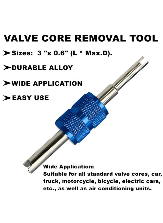 Aracey Valve Stem Core Removal Tool Set- 6Pcs Double Heads Tire Schrader Valve Stem Core Remover Tire Repair Tool, R134a R12 A/C HVAC Air Conditioning Valve Core Remover Schrader Valve Tools - Image 3
