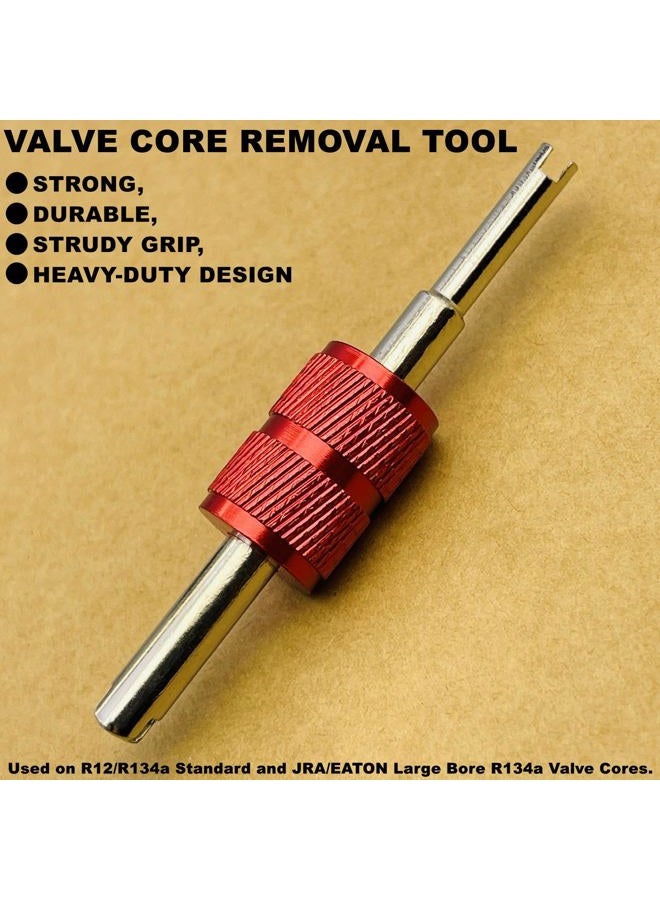 Aracey Valve Stem Core Removal Tool Set- 6Pcs Double Heads Tire Schrader Valve Stem Core Remover Tire Repair Tool, R134a R12 A/C HVAC Air Conditioning Valve Core Remover Schrader Valve Tools - Image 4