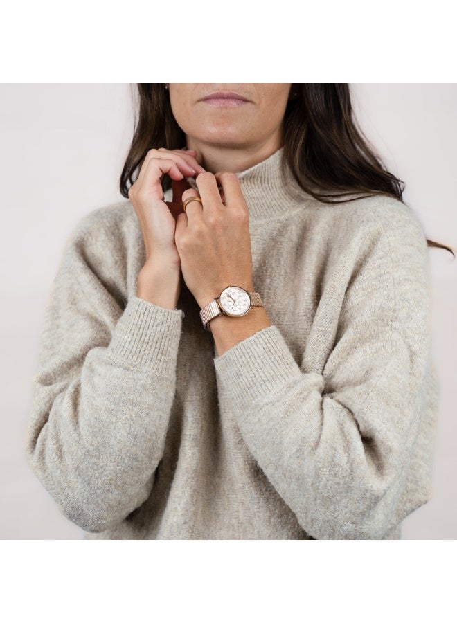 PIERRE CARDIN Women's Watch with Rose Gold Metal Case and Rose Gold Metal Band - Image 3