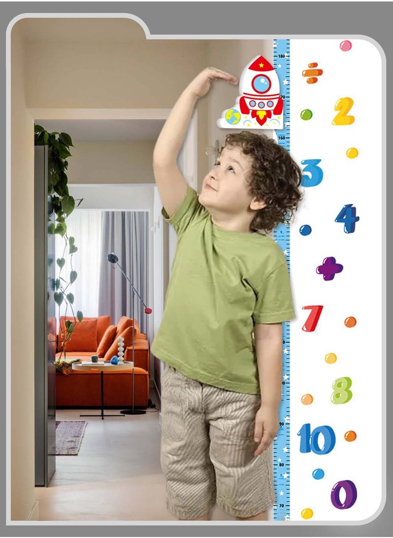 Moovant 2PCS Baby Foot Measuring & Height Ruler, Shoe Measuring Devices, 3D Smart Wall Sticker Height Measurement with Music, Adjustable Feet Measuring Ruler for Baby Toddlers, Green Dinosaur  - Image 2