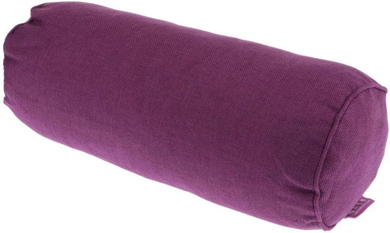 klarako Full Round Bolster Pillow Cushion for Massage Table  Linen Yoga Bolster, 15.7inch Long & 5.9 Dia.  Purple - Image 1