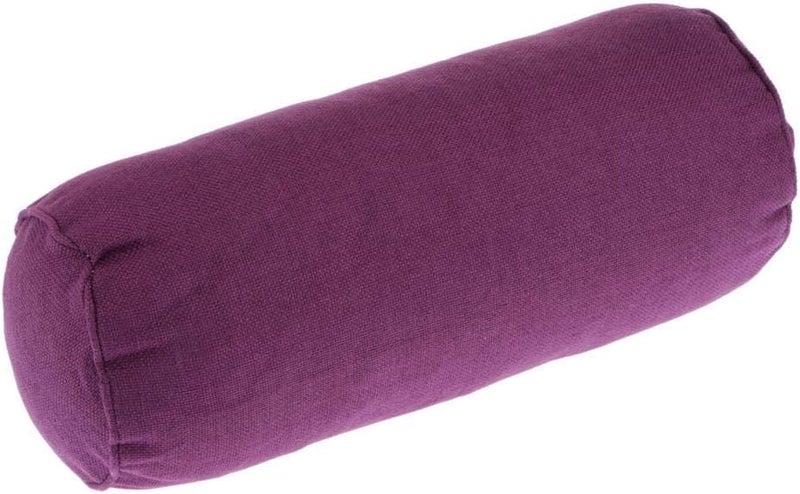 klarako Full Round Bolster Pillow Cushion for Massage Table  Linen Yoga Bolster, 15.7inch Long & 5.9 Dia.  Purple - Image 3