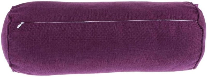 klarako Full Round Bolster Pillow Cushion for Massage Table  Linen Yoga Bolster, 15.7inch Long & 5.9 Dia.  Purple - Image 5