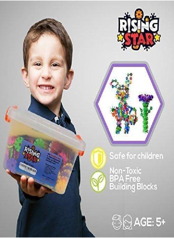 Rising Star Games Rising Star Interlocking Disc Building Blocks, Stem Toys, Creative Plastic Educational Construction Set For Boys And Girls, 800 Pieces  - Image 2