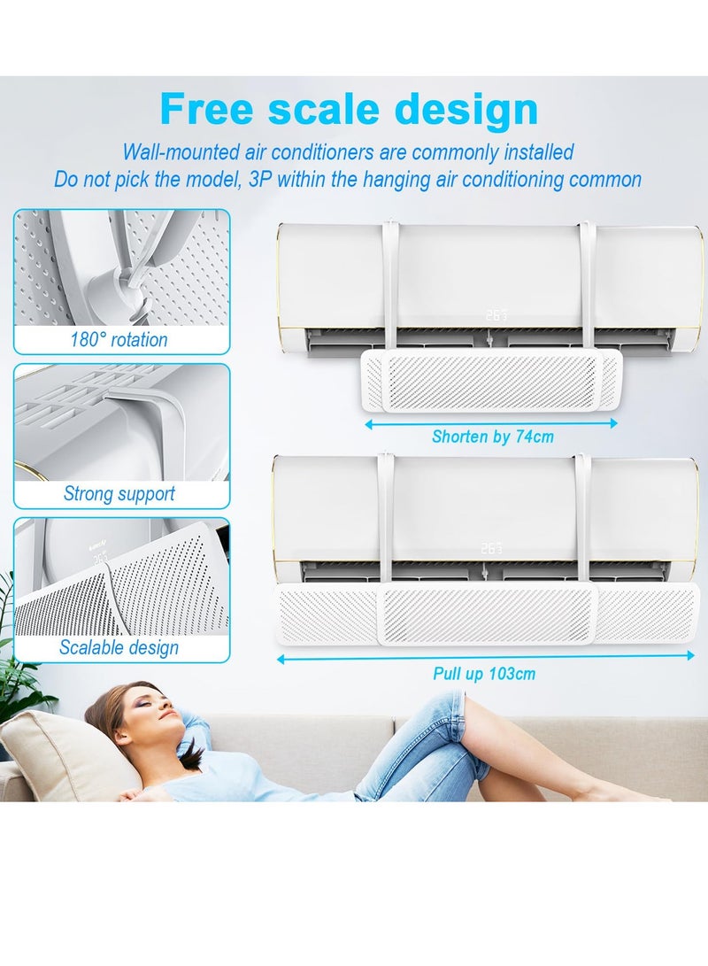 Air Conditioner Deflector Air Conditioning Wind Shield, Split Ac Adjustable Flow Deflector Preventing Ac From Blowing Directly, For Home Office Retractable Ac Windshield - Image 5