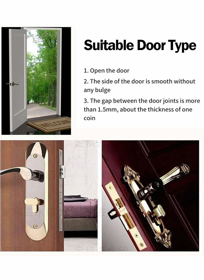 Excefore - Portable Door Lock, Travel Lock Punch-Free Security Privacy Portable Security Door Stop Stainless Steel Travel Door Lock - Image 1