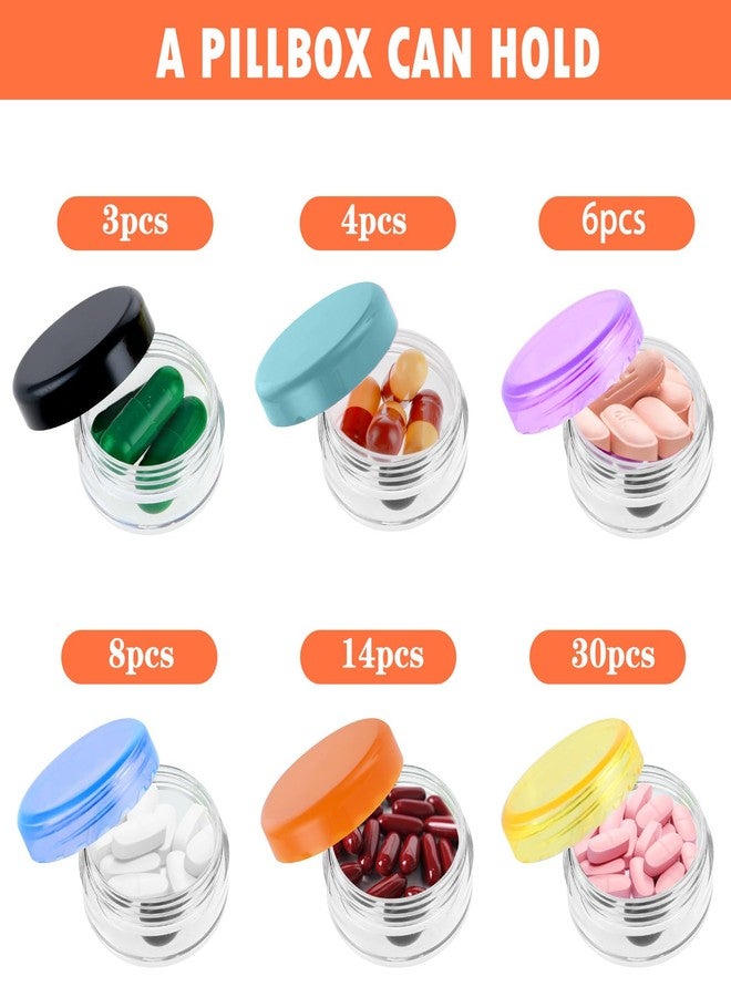 Dimeho Small Pill Box, 6 Pcs Mini Pill Organizer Box Travel Pills Cases Holder Portable Daily Pills Container BPA Free Pocket Medicines Storage Container for Purse Pocket Briefcase (3 x 1.5 cm - Image 5