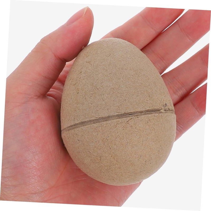 Easter Egg Decorating Kit 10 Unpainted Craft Eggs DIY Paper Crafts Khaki - Image 5