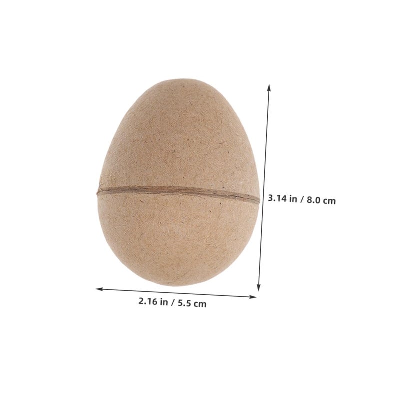 Easter Egg Decorating Kit 10 Unpainted Craft Eggs DIY Paper Crafts Khaki - Image 3