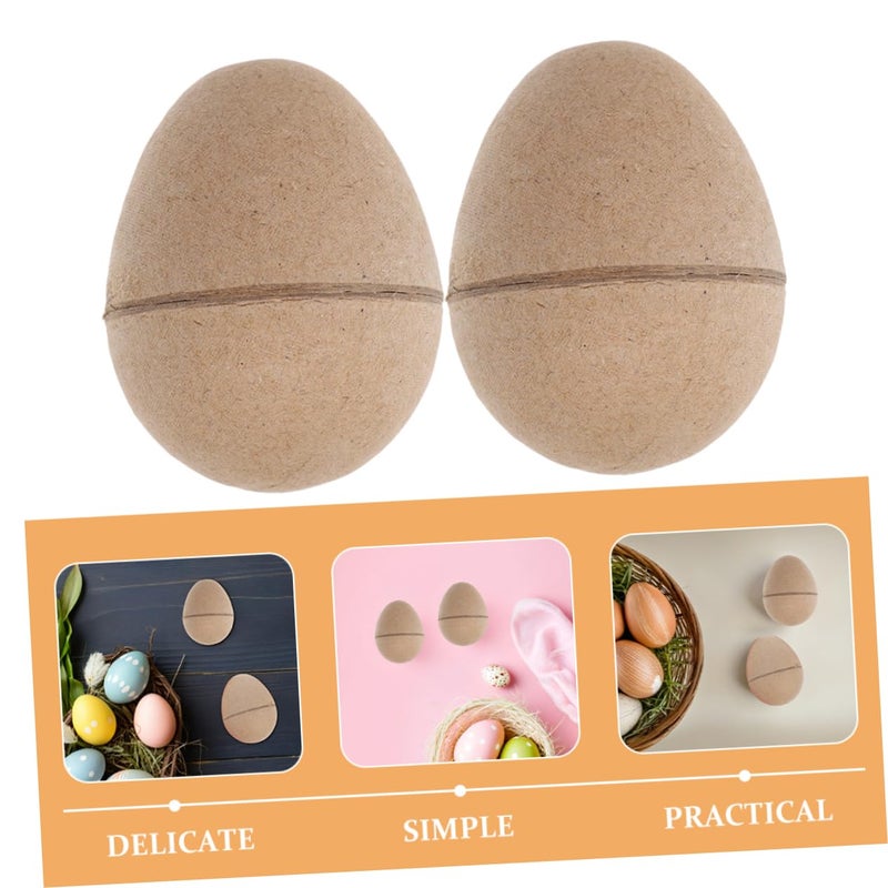 Easter Egg Decorating Kit 10 Unpainted Craft Eggs DIY Paper Crafts Khaki - Image 4