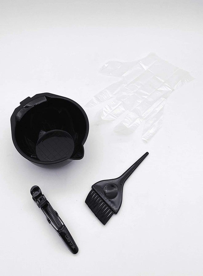 Colortrak Hair Color Bowl Kit for DIY at Home, Great for DIY Hair Coloring, 1 Color Bowl, 1 Color Brush, 1 Croc Clip, 1 Pair Disposable Gloves, All-In-One Kit, For Stylists and Kitchen Colorists - Image 2