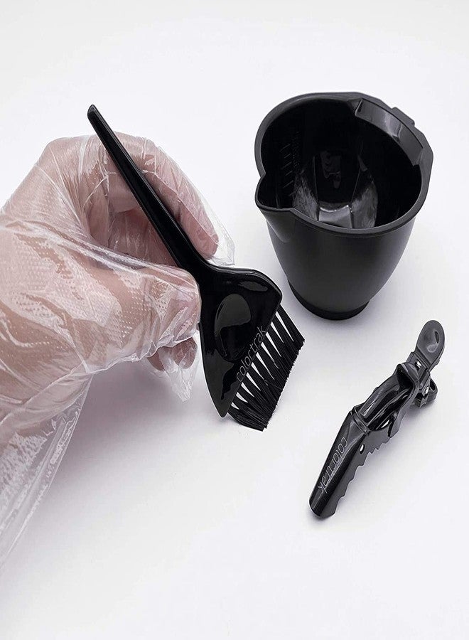 Colortrak Hair Color Bowl Kit for DIY at Home, Great for DIY Hair Coloring, 1 Color Bowl, 1 Color Brush, 1 Croc Clip, 1 Pair Disposable Gloves, All-In-One Kit, For Stylists and Kitchen Colorists - Image 3