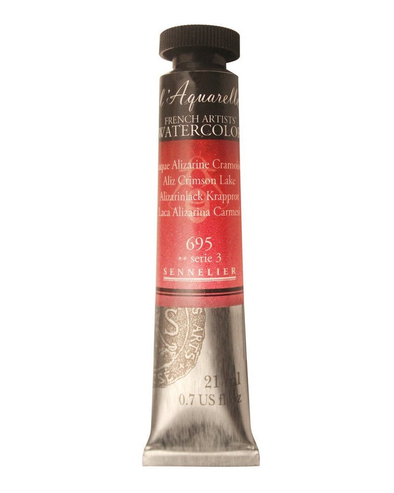 Sennelier lAquarelle French Artists Watercolour 21 ML Reds (Aliz Crimson Lake) - Image 3