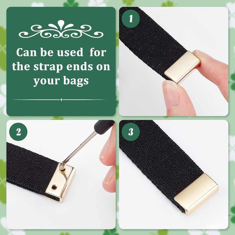 كلاراكو مجموعة من 16 طرف حزام من كلاركو، 4 ألوان، مع برغي، مشبك جانبي معدني 0.75/1/1.26/1.5 بوصة، مشبك حقيبة، سحاب، أطراف حزام، أحزمة، أغطية طرفية، أطراف شريطية، مثبتات لملحقات الحرف الجلدية التي تصنعها بنفسك - Image 3