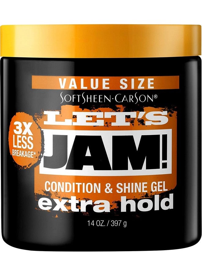 SoftSheen-Carson Let'S Jam! Shining And Conditioning Hair Gel By Dark And Lovely Extra Hold All Hair Types Styling Gel Great For Braiding Twisting & Smooth Edges Extra Hold 14 Oz - Image 1