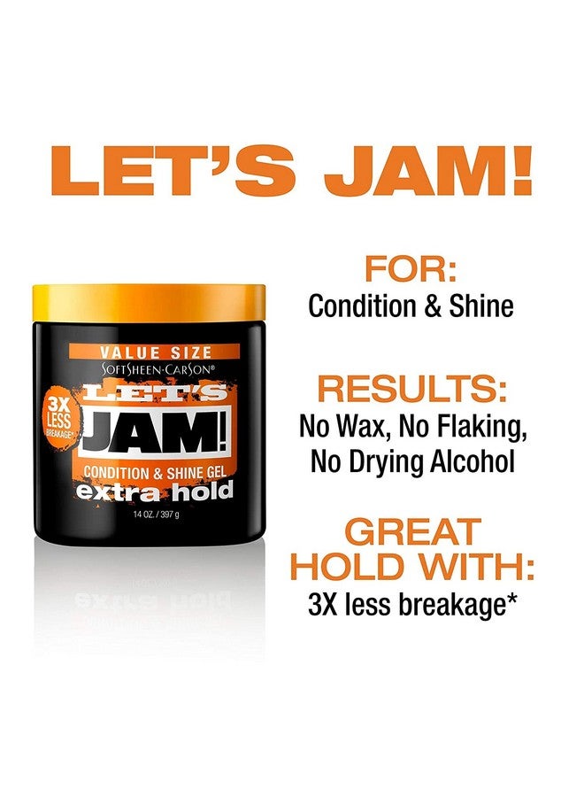 SoftSheen-Carson Let'S Jam! Shining And Conditioning Hair Gel By Dark And Lovely Extra Hold All Hair Types Styling Gel Great For Braiding Twisting & Smooth Edges Extra Hold 14 Oz - Image 5