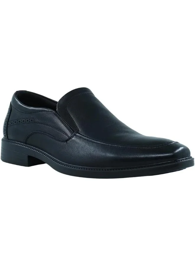 سيدرو Men's Black Leather Slip-On Shoes