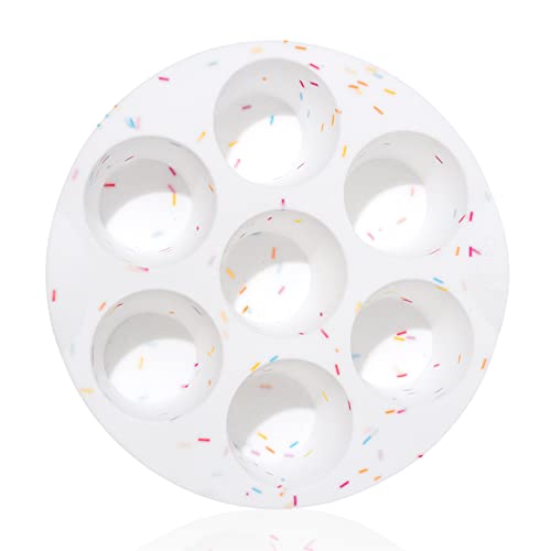 SHEbaking Silicone Egg Bite Molds Air Fryer Muffin Pan for Baking Non-Stick Silicone Egg Molds 7 Cups Air Fryer Cupcake Mold for Mini Muffins, Tart, Mini Cupcake BPA Free - Image 1